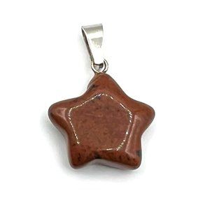 Star Shaped Stone Pendant 1"